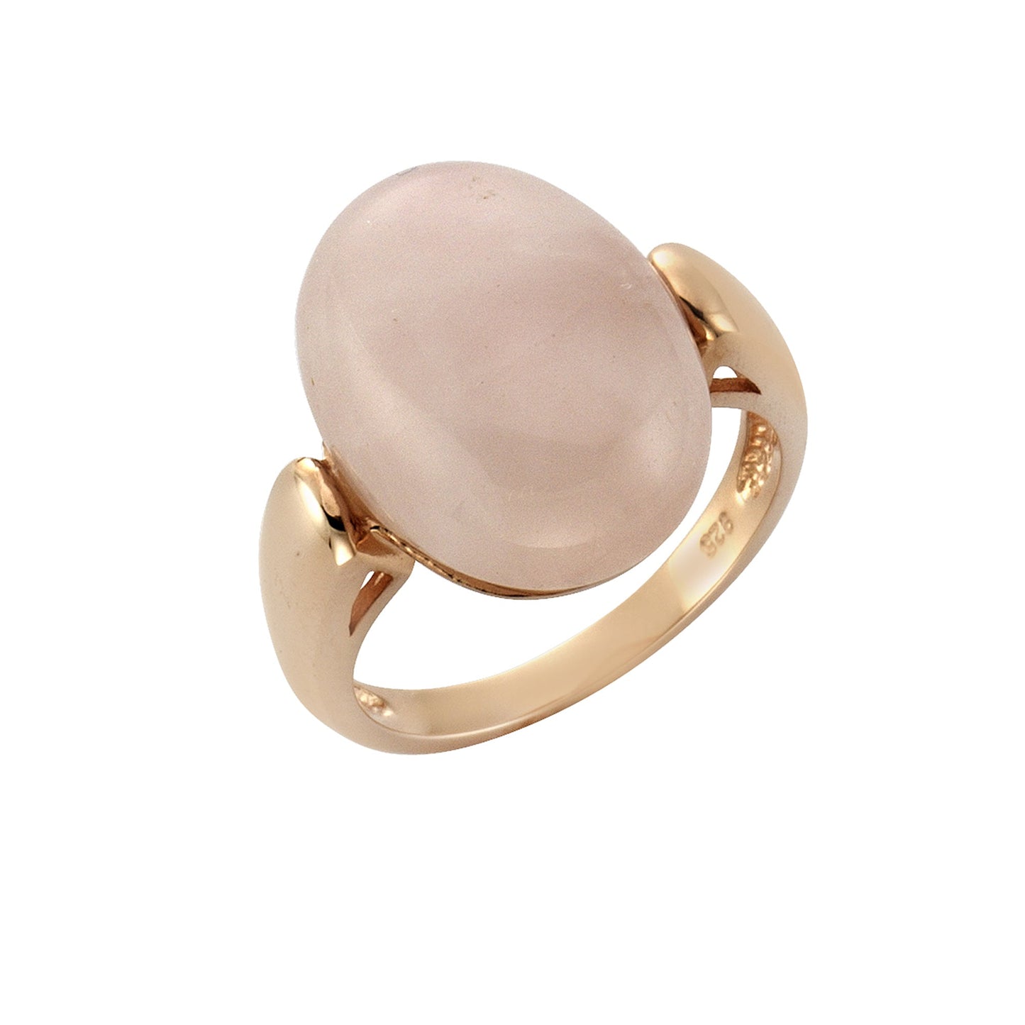 Ring 925/- Sterling Silber rotvergoldet Rosenquarz