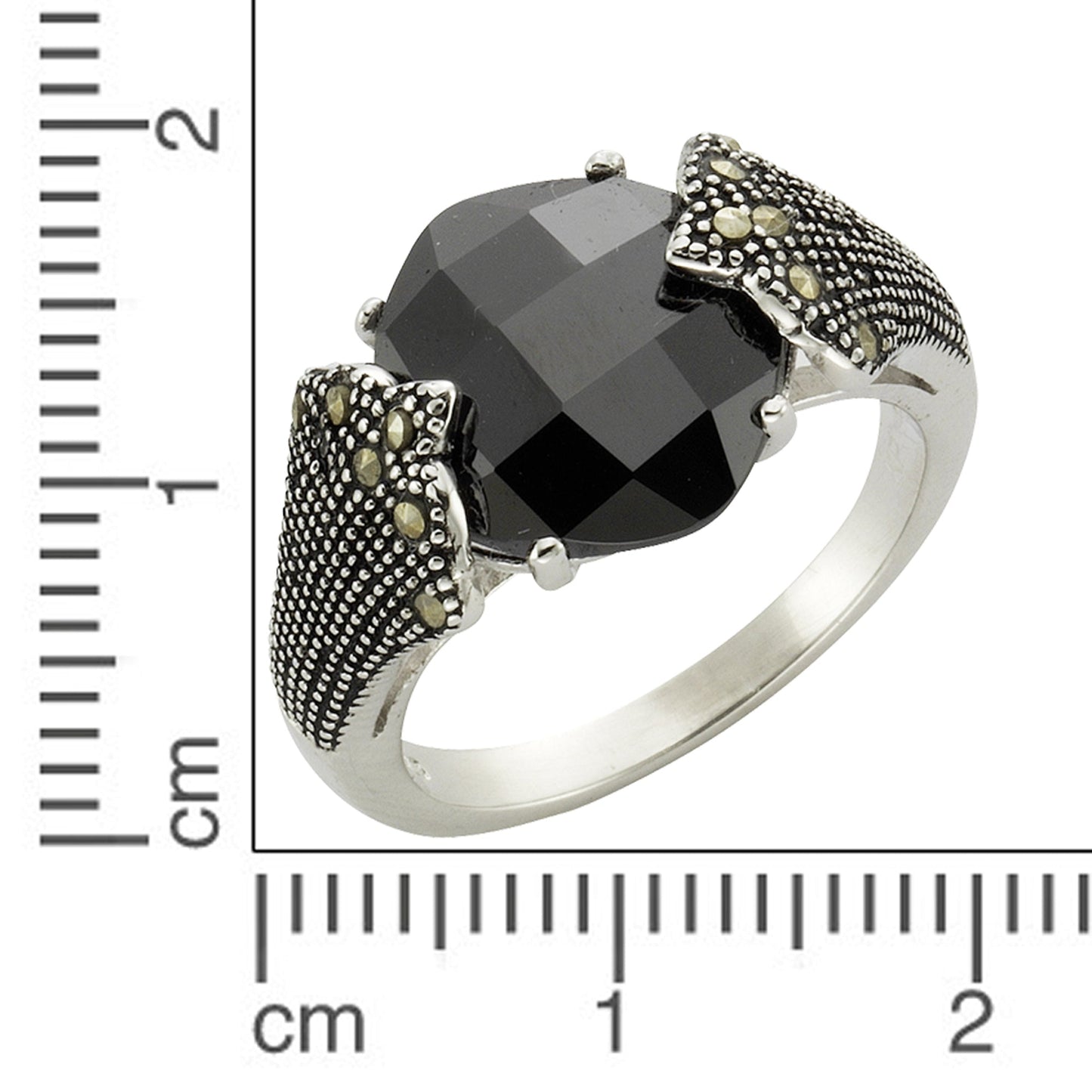 Ring 925/- Sterling Silber rhodiniert Achat