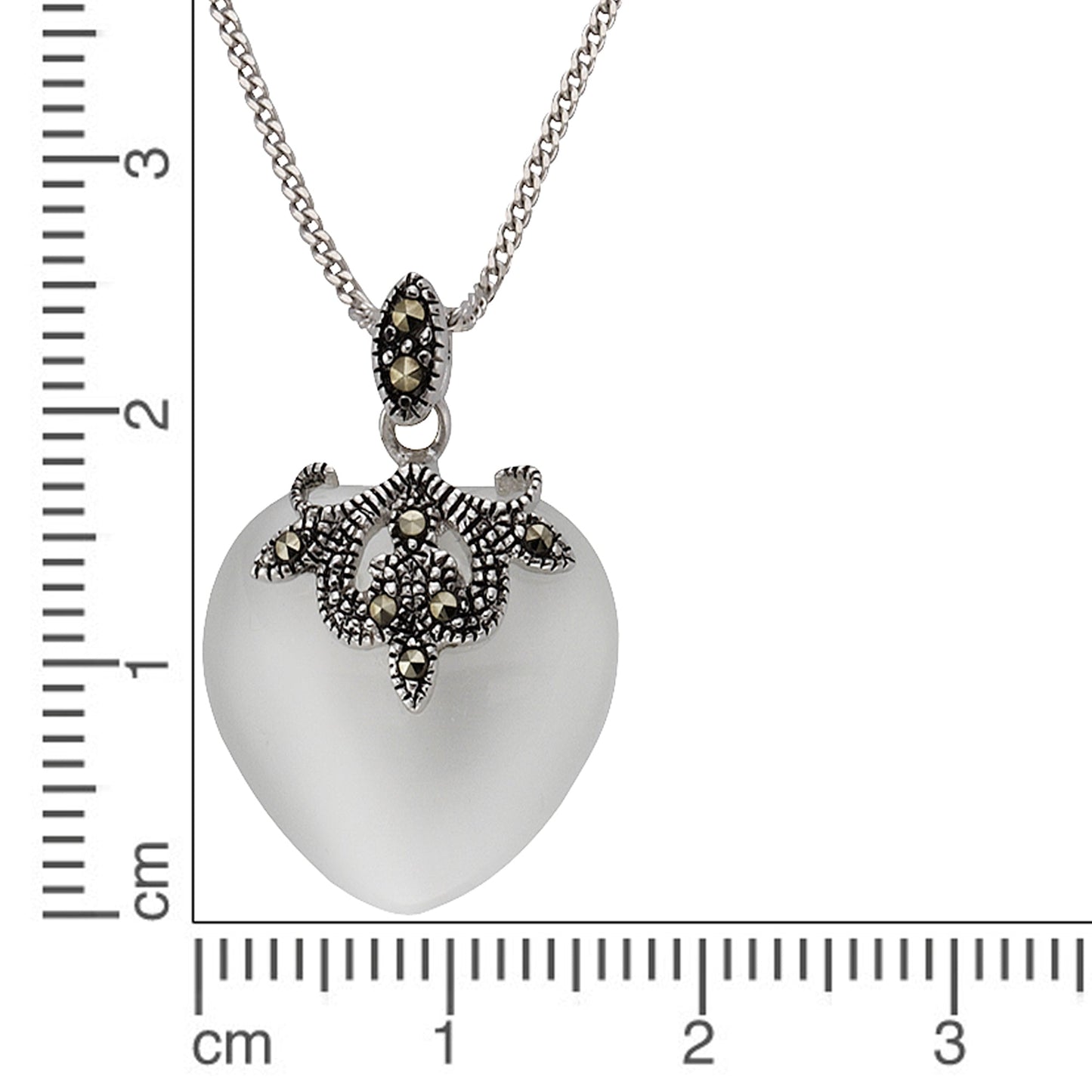 Halskette Ankerkette 925/- Sterling Silber rhodiniert 45cm Katzenauge