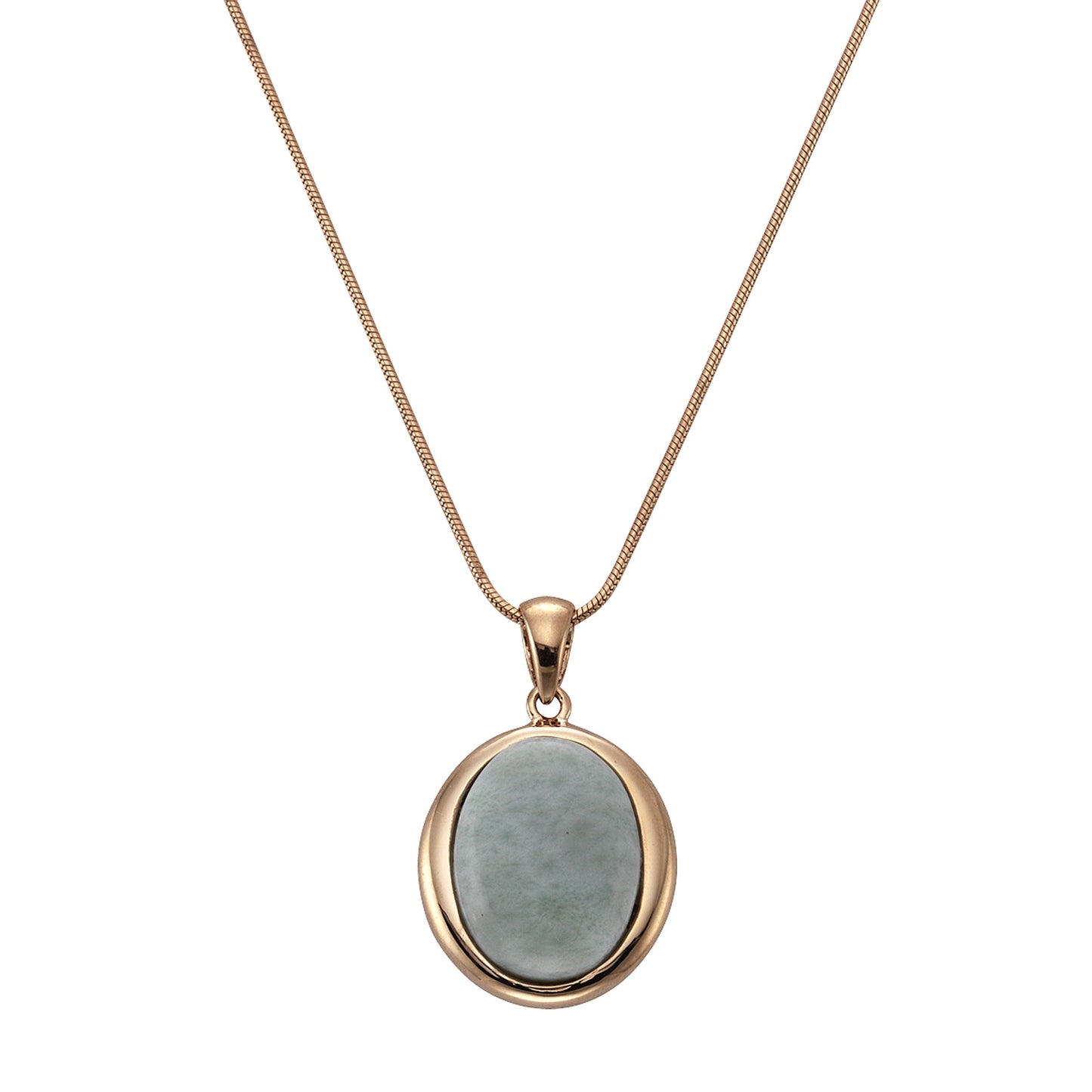 Halskette Schlangenkette 925/- Sterling Silber rotvergoldet 47,0cm Larimar