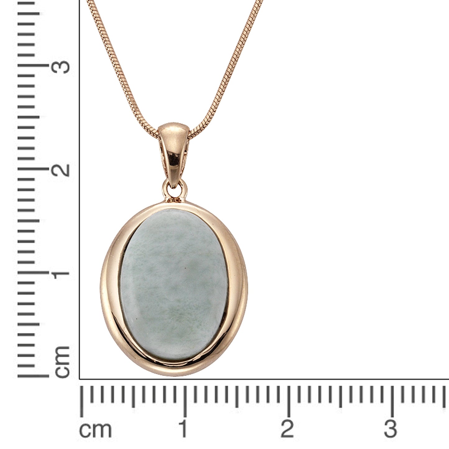 Halskette Schlangenkette 925/- Sterling Silber rotvergoldet 47,0cm Larimar