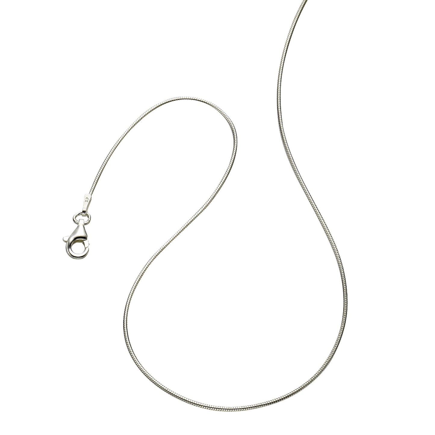 Collier Rund Schlangenkette 925/- Sterling Silber 47,0cm