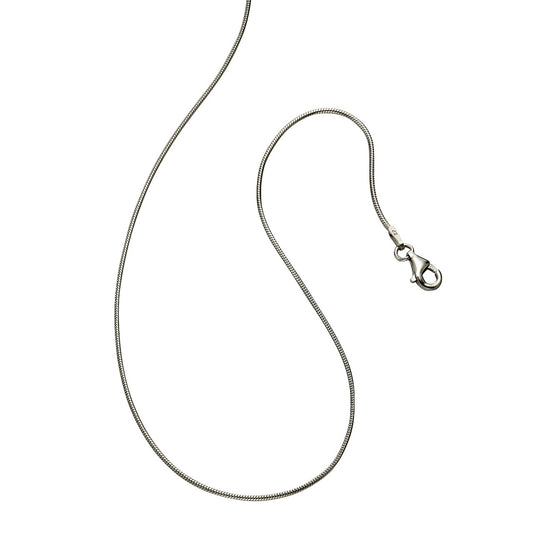 Echtschmuck Collier Damen 925er Sterling Silber Schlangenkette 42+5cm