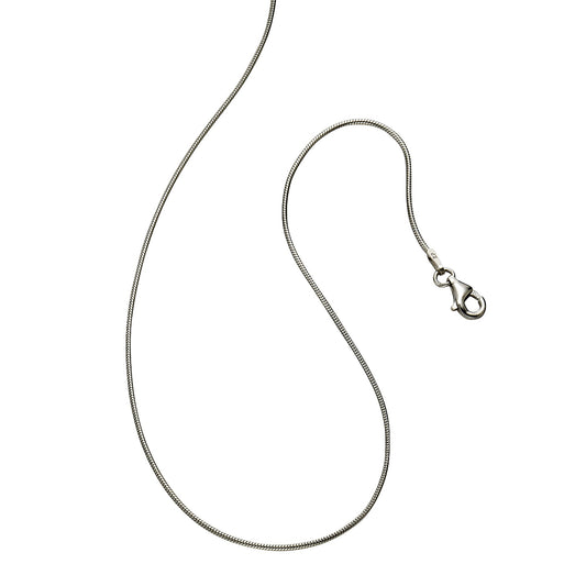 ZEEme Basic - Damen Collier Schlangenkette 925/- Sterling Silber rhodiniert 42 + 5cm lang