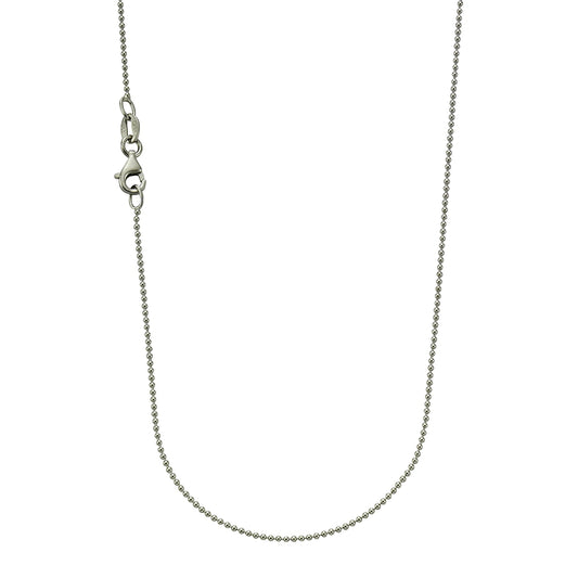 ZEEme Basic - Damen Halskette Kugelkette 925/- Sterling Silber rhodiniert 45cm lang
