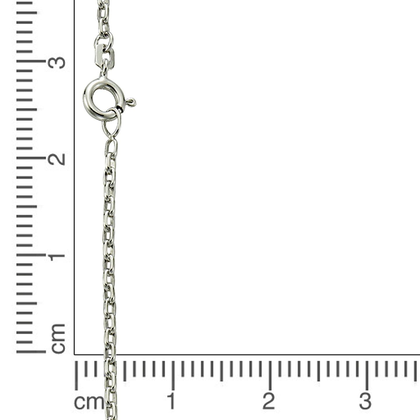 Halskette Ankerkette 925/- Sterling Silber rhodiniert 45cm
