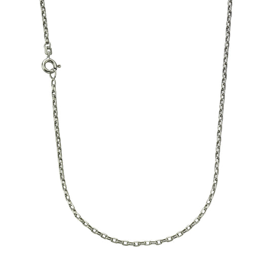 ZEEme Basic - Halskette Ankerkette 925/- Sterling Silber rhodiniert 60cm