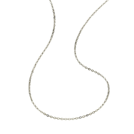 ZEEme Basic - Halskette Collier Ankerkette 925/- Sterling Silber rhodiniert 45cm lang