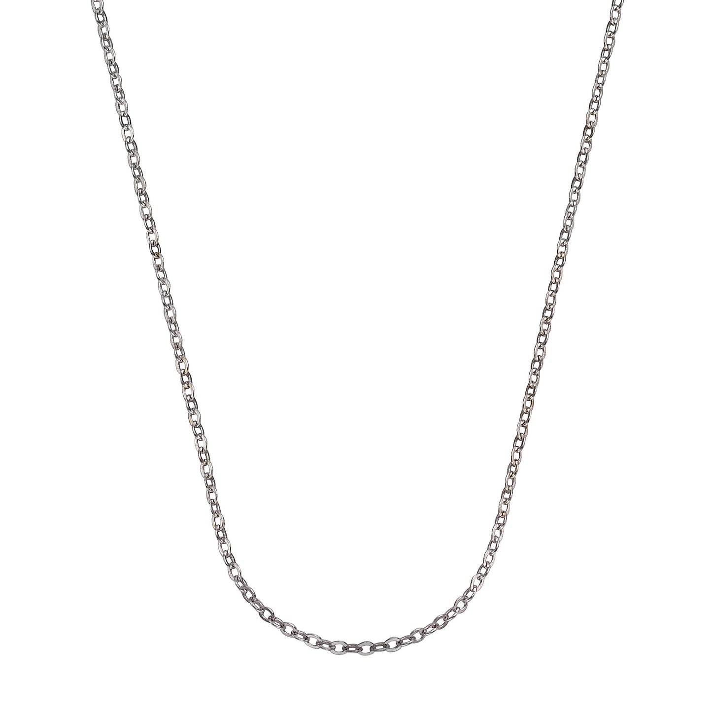 Halskette Ankerkette 333/- Gold rhodiniert 45cm