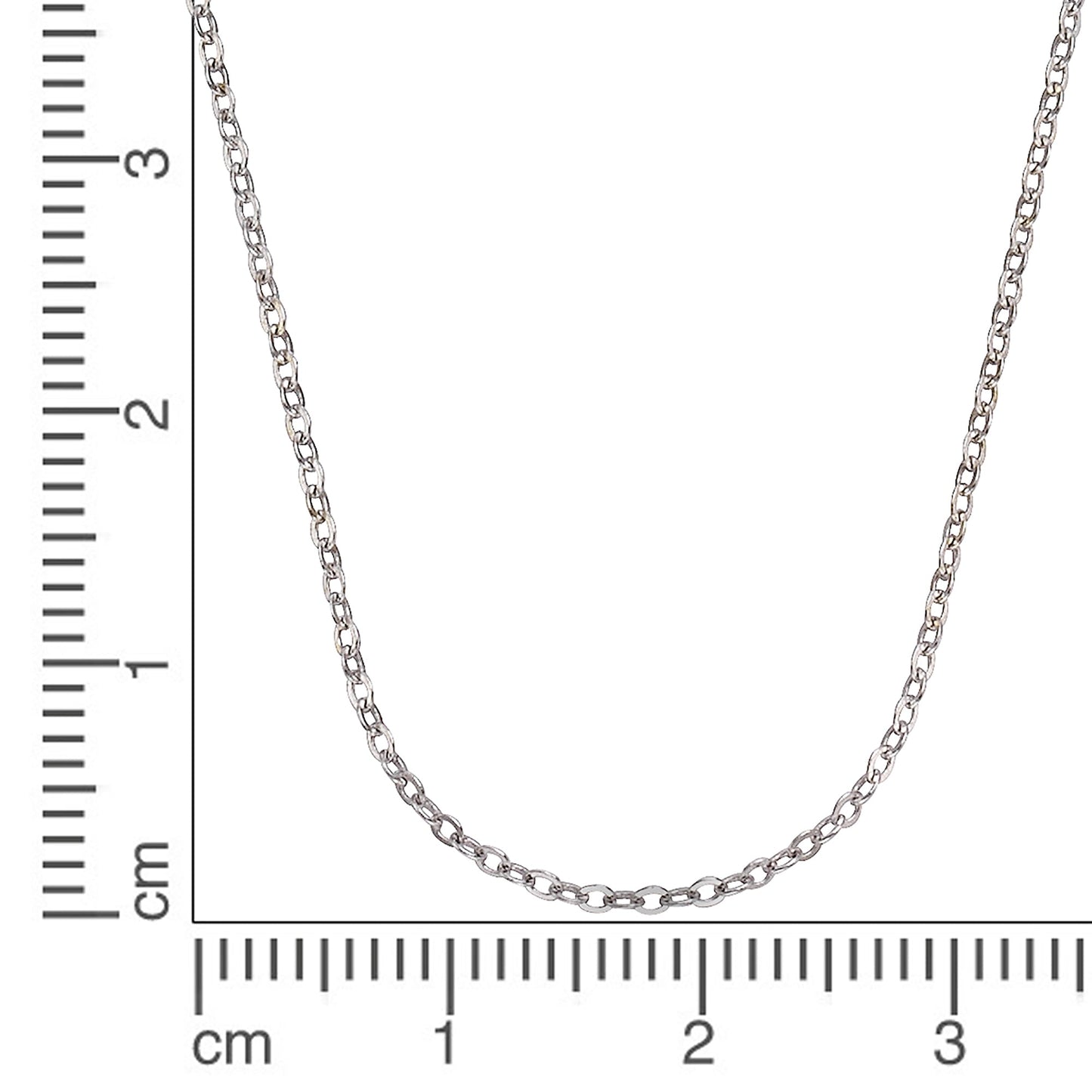 Halskette Ankerkette 333/- Gold rhodiniert 45cm