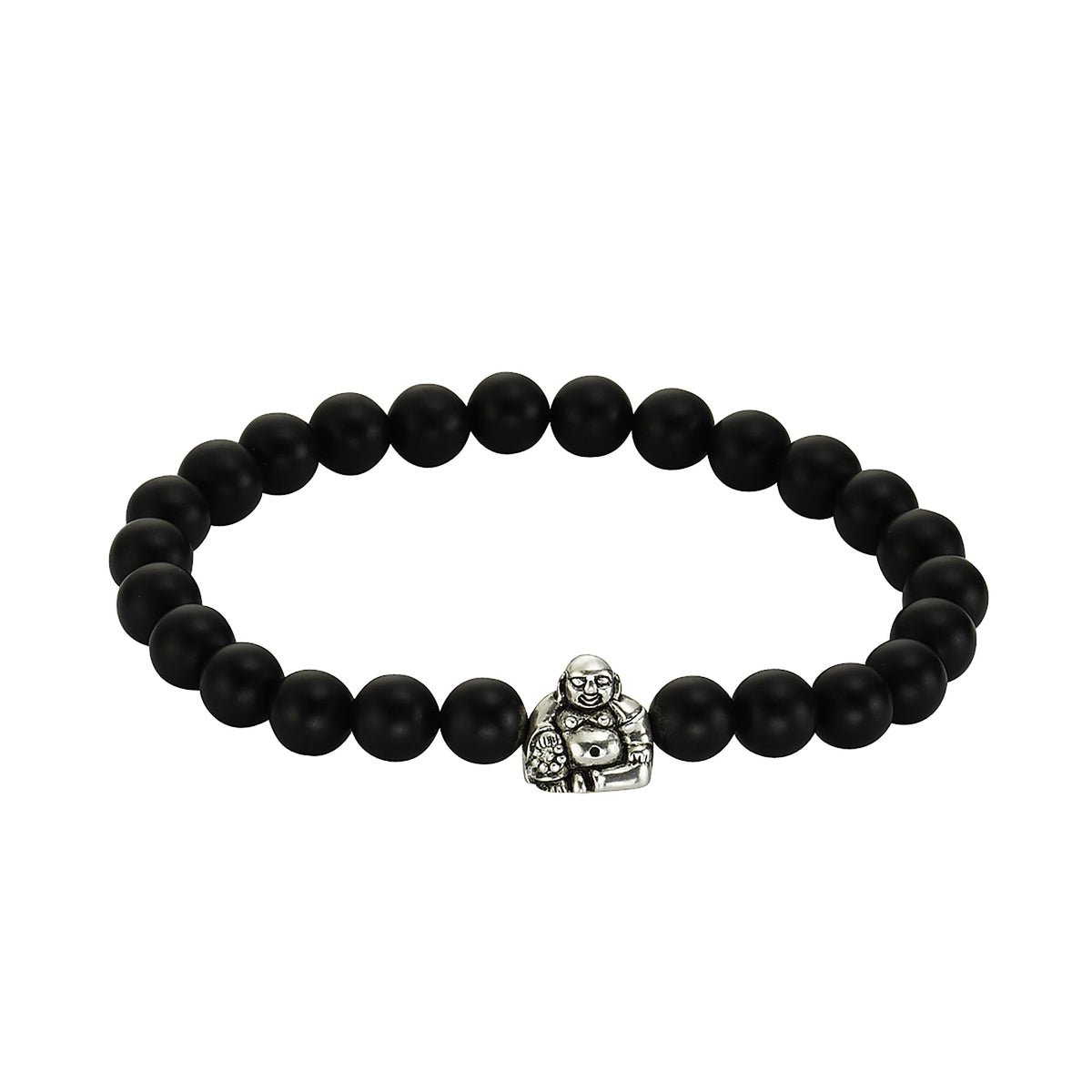 Armband Steinkette 925/- Sterling Silber oxydiert 18cm Achat