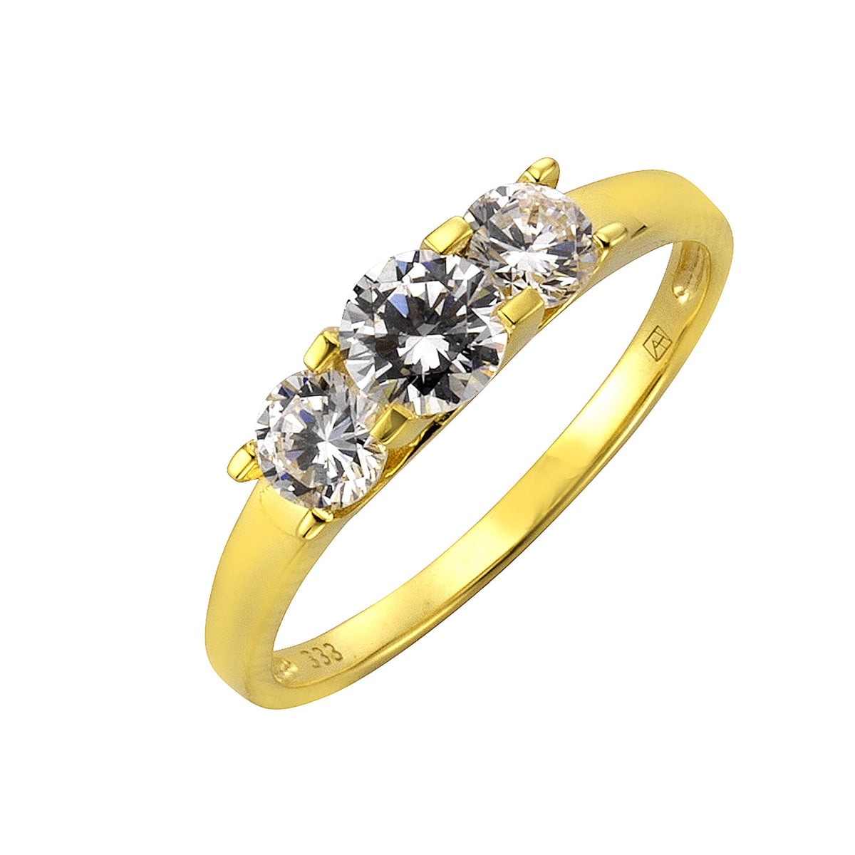 Fascination by Ellen K. - Damen Ring 333/- Gelbgold 3x Zirkonia