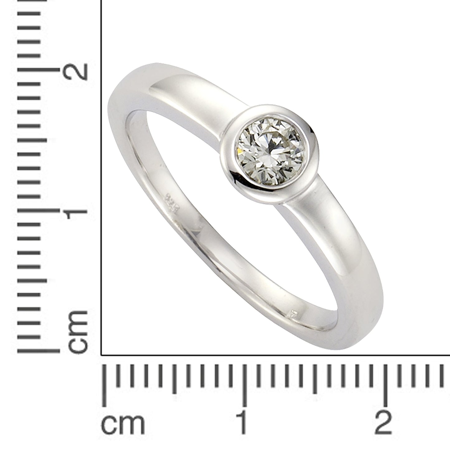 Ring 925/- Sterling Silber rhodiniert Zirkonia