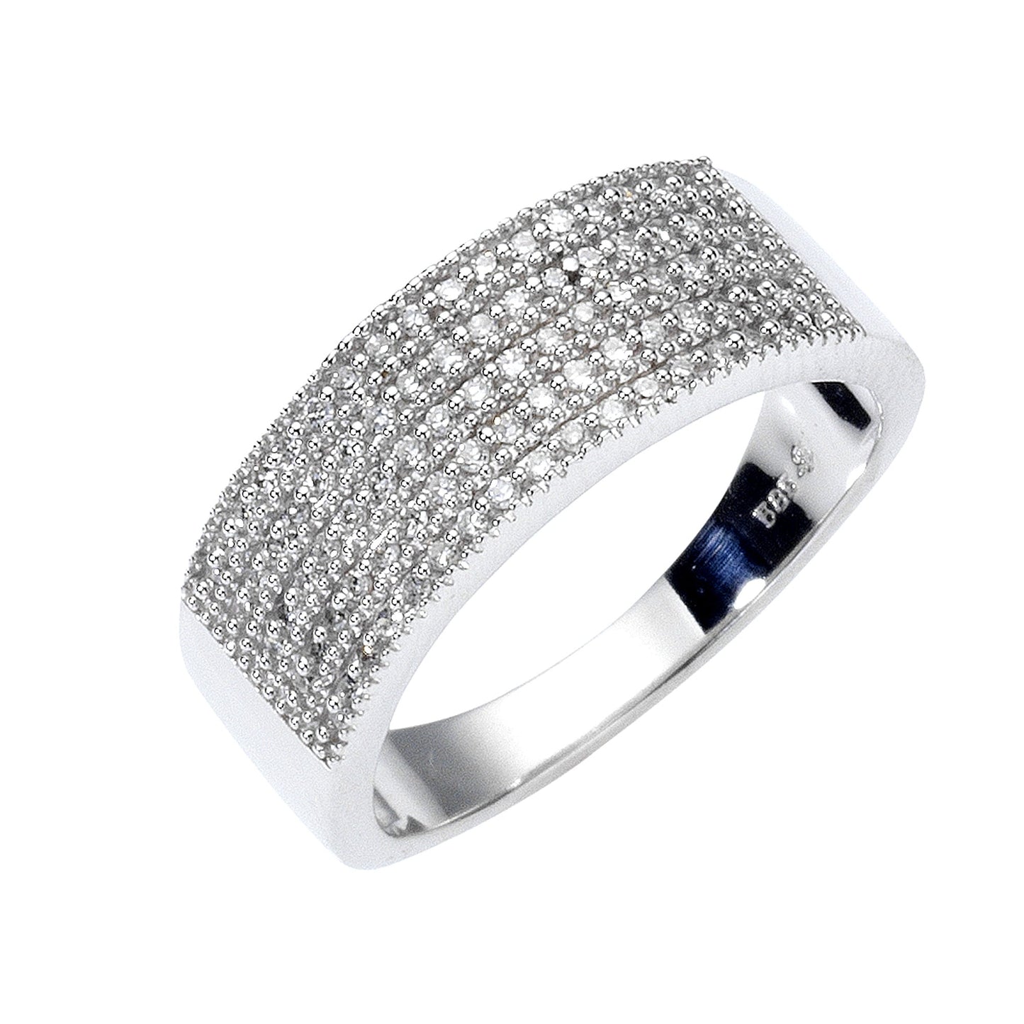Ring 585/- Gold rhodiniert Diamant 0,25ct.