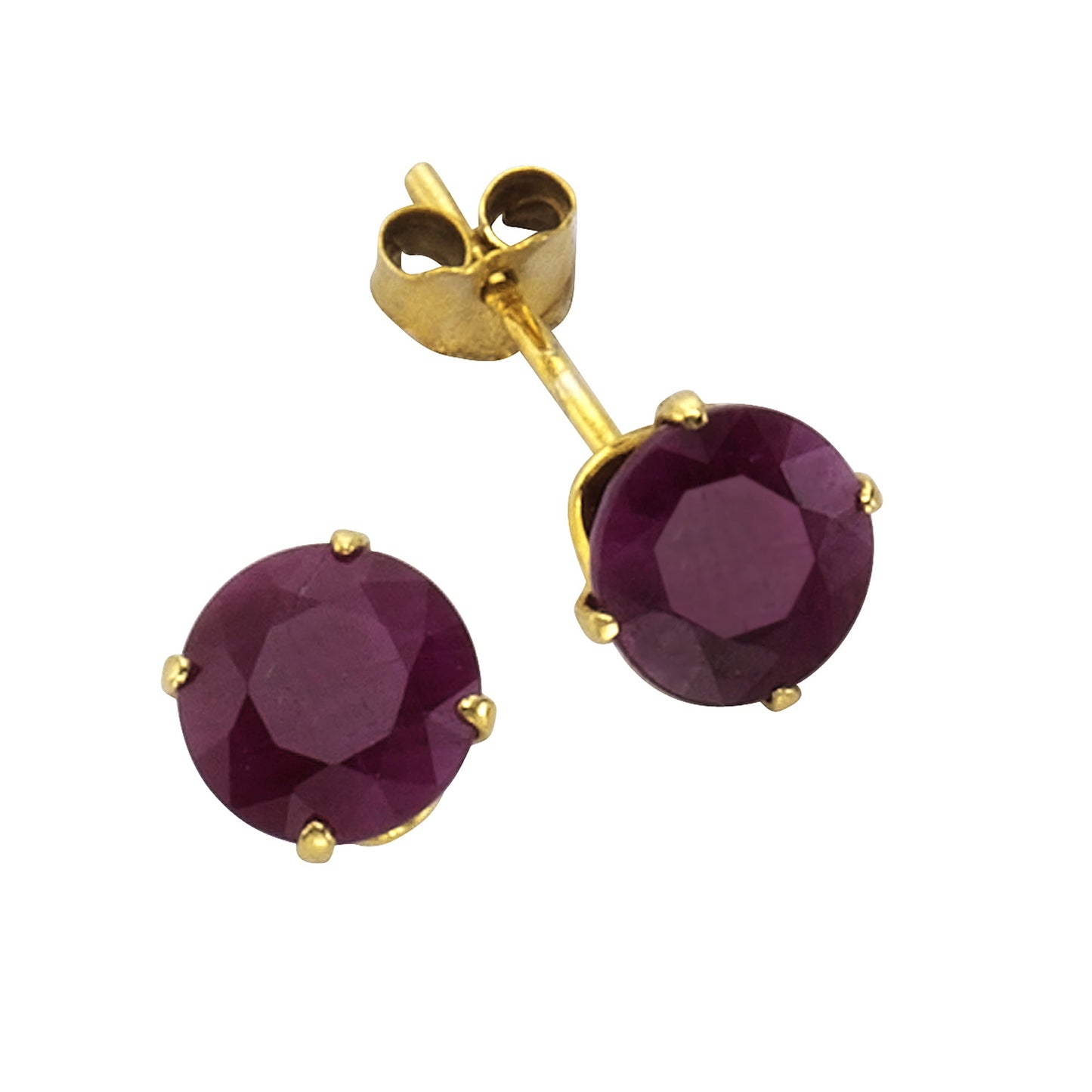 Ohrringe 333/- Gold 0,5cm Rubin