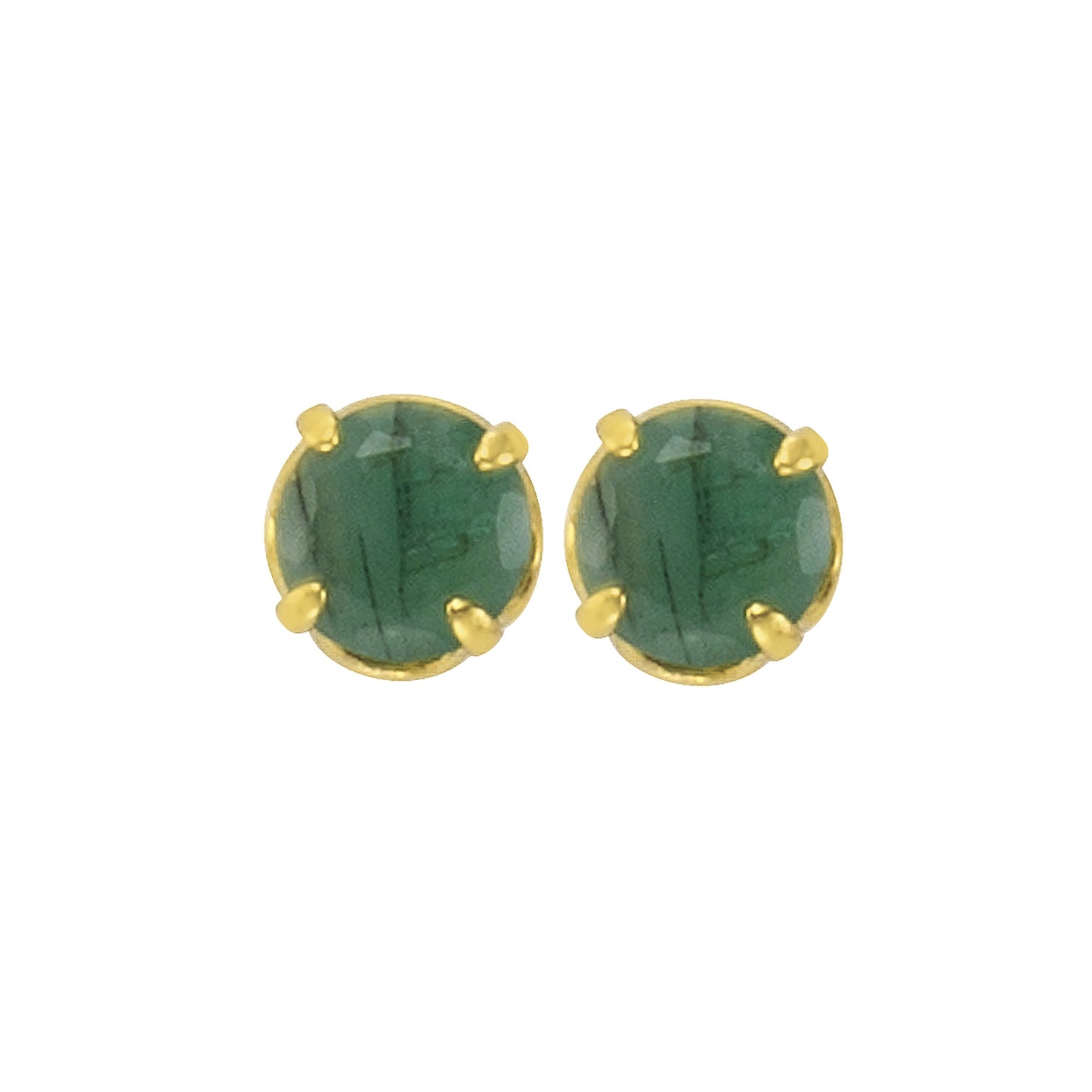 Ohrringe 333/- Gold 0,5cm Smaragd