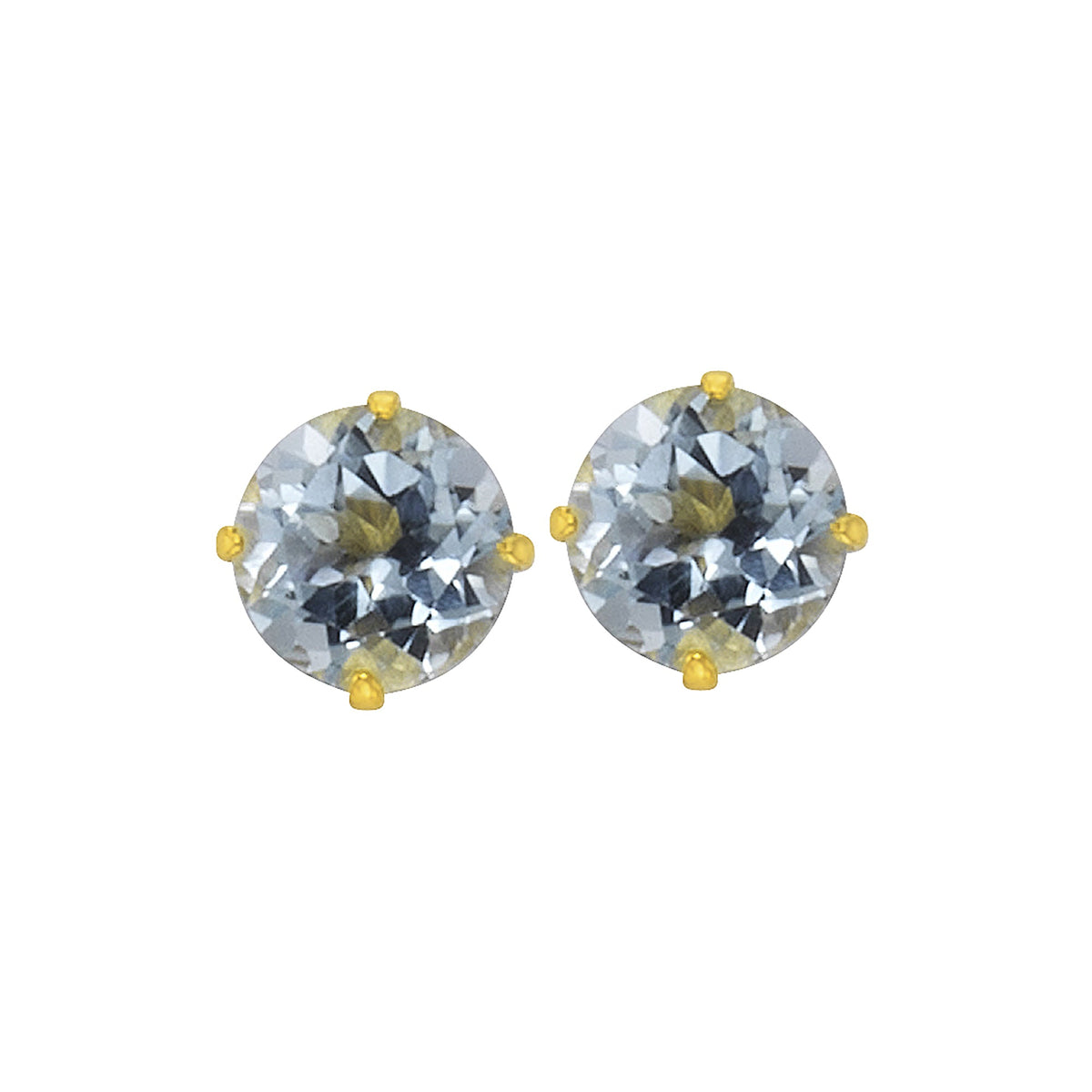 Ohrringe 333/- Gold 0,5cm Blautopas beh.
