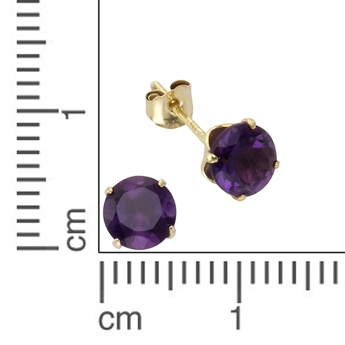 Ohrstecker 333/- Gold 0,5cm Amethyst