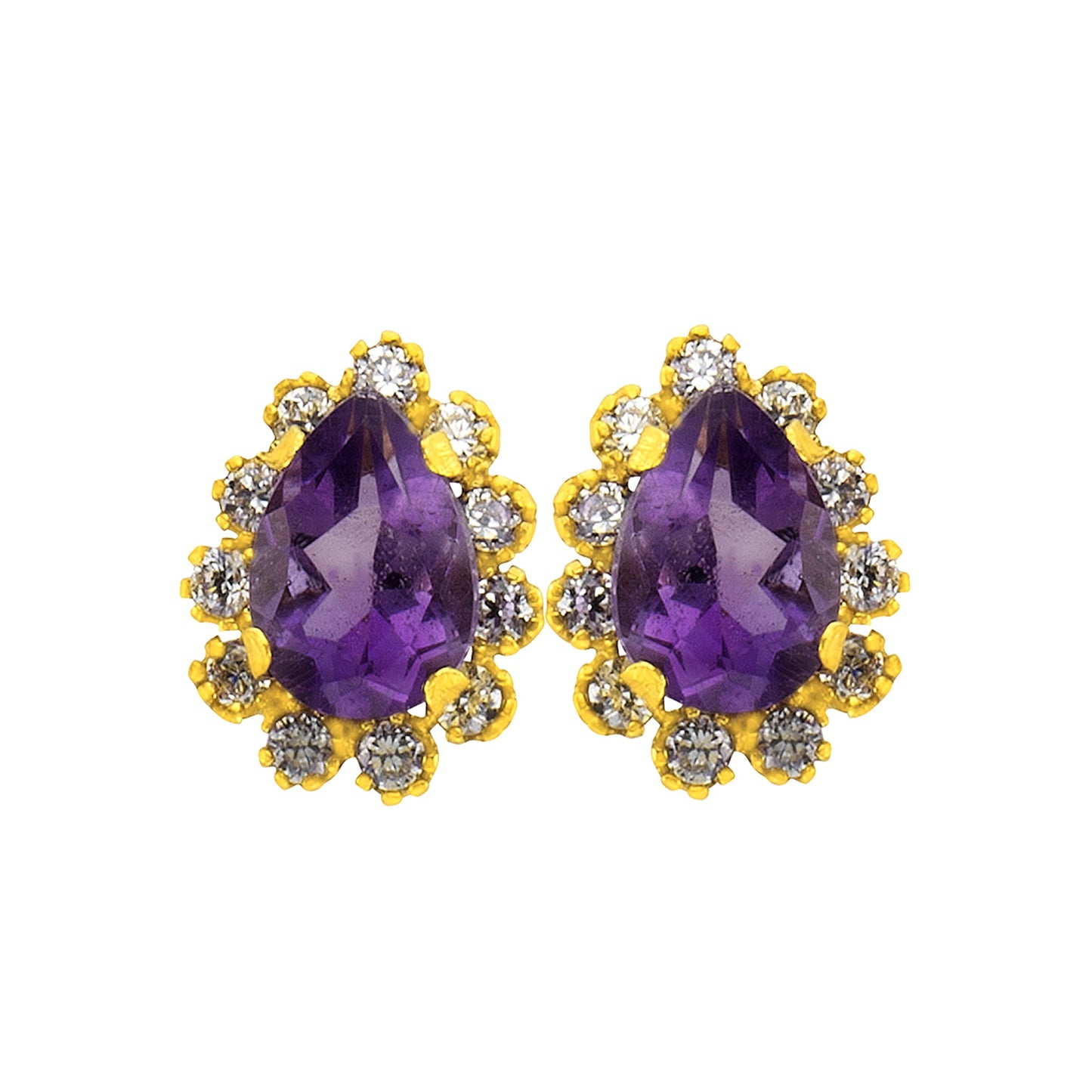 Ohrstecker 333/- Gold 1,0cm Amethyst