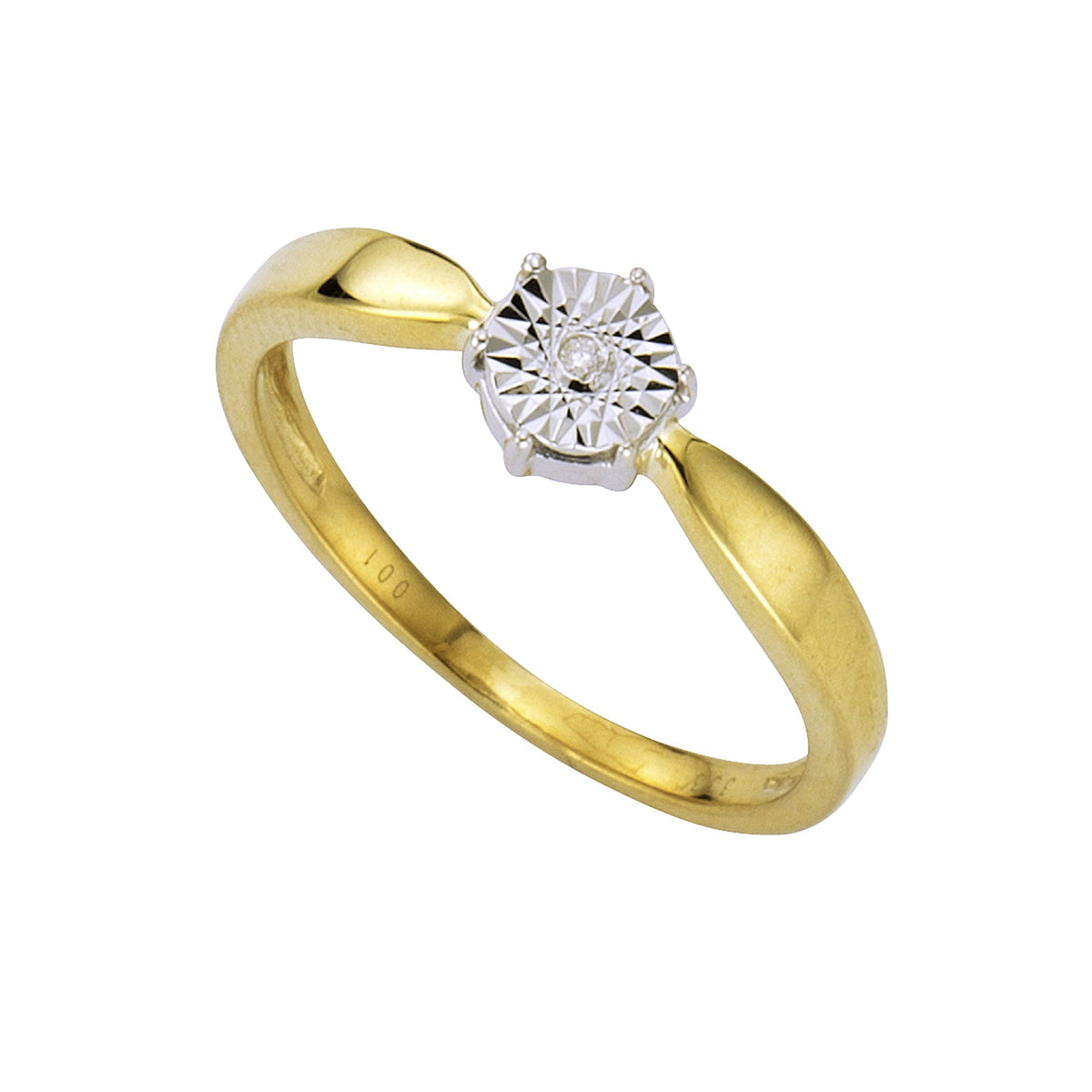 Diamonds by Ellen K. - Damen Ring Gold 333 zweifarbig Brillant 0,01ct.