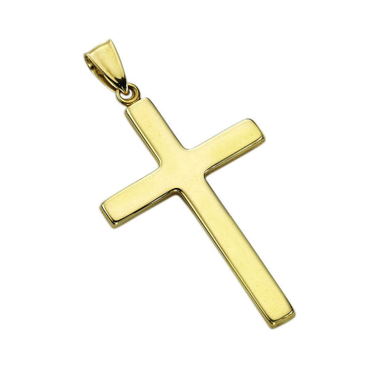 Fascination by Ellen K. - Anhänger ohne Kette 333 Gelbgold Kreuz 41mm lang