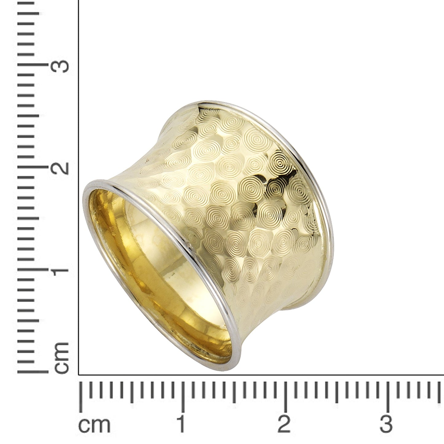 Ring 333/- Gold rhodiniert (teil) ohne