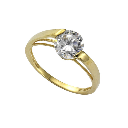 Fascination by Ellen K. - Damen-Ring 333 Gelbgold mit Zirkonia weiß 8mm