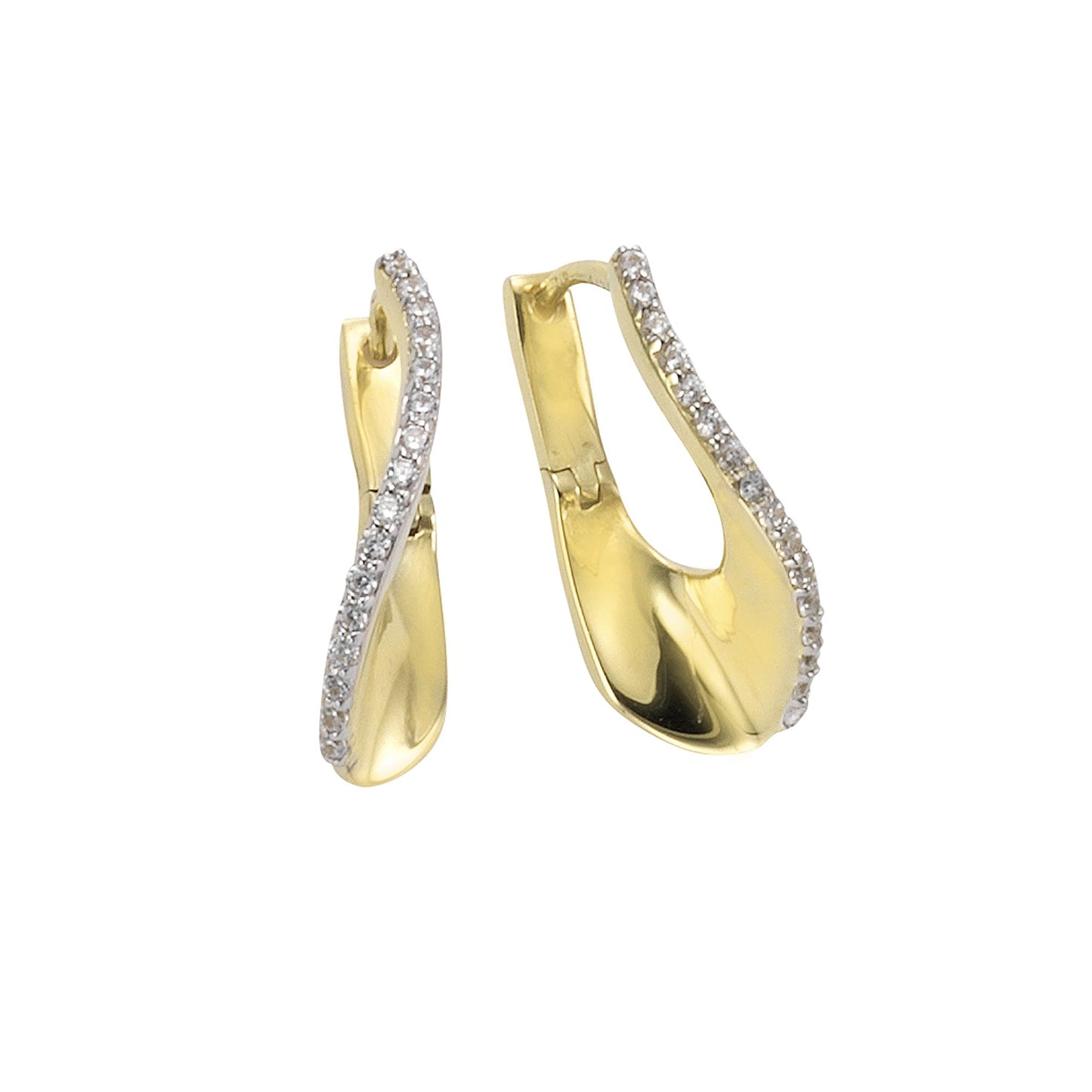 Ohrring 375/- Gold 1,8cm Zirkonia