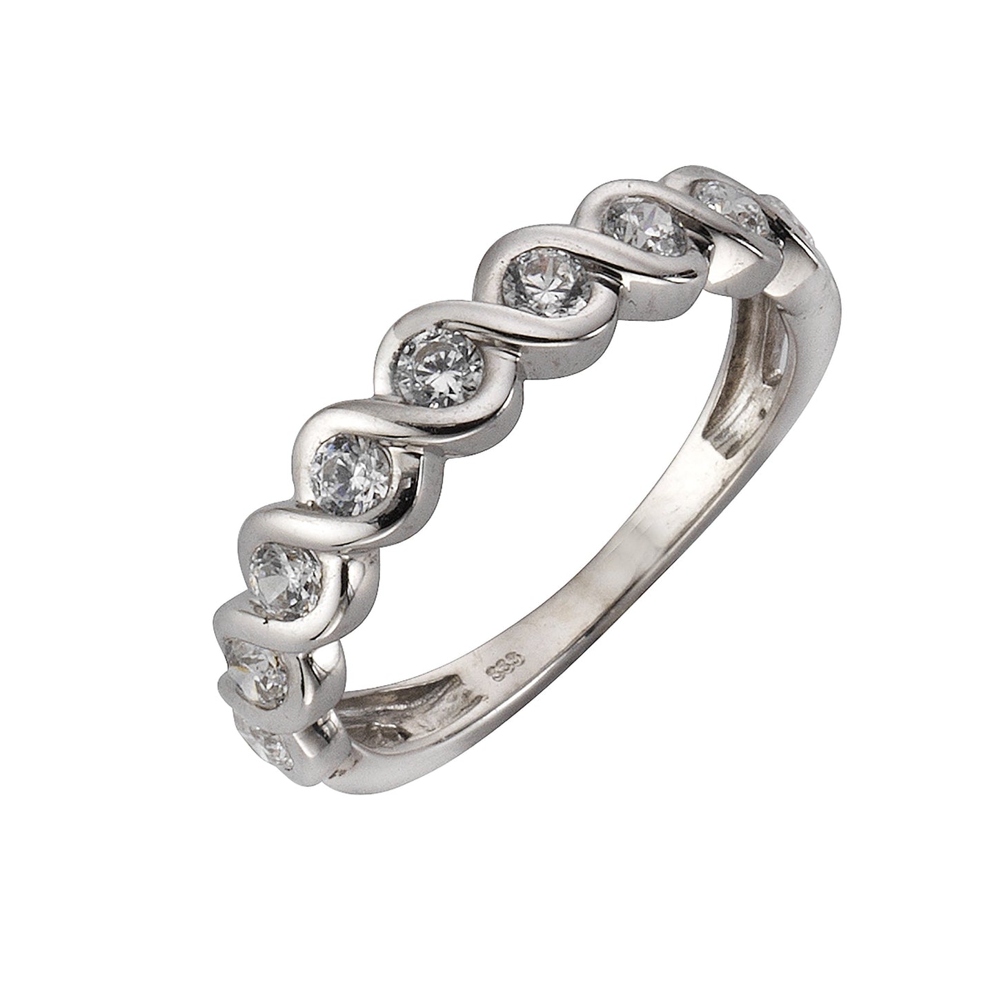 Fascination by Ellen K. - Damen Ring 333/- Weißgold Zirkonia weiß