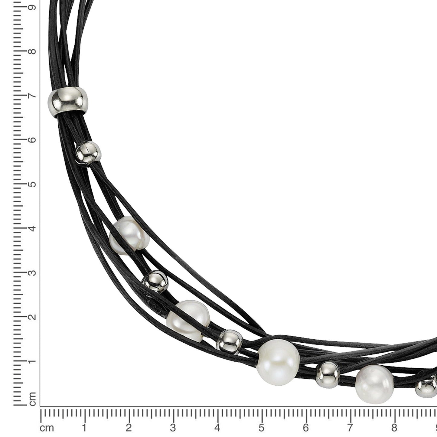 Halskette Lederband Edelstahl 45,0cm