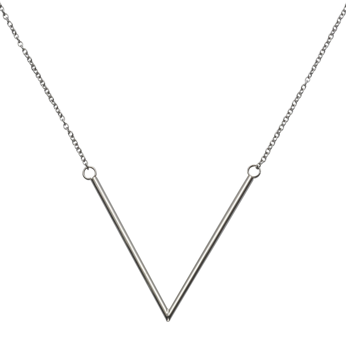Hals-Kette Erbskette Edelstahl 45cm