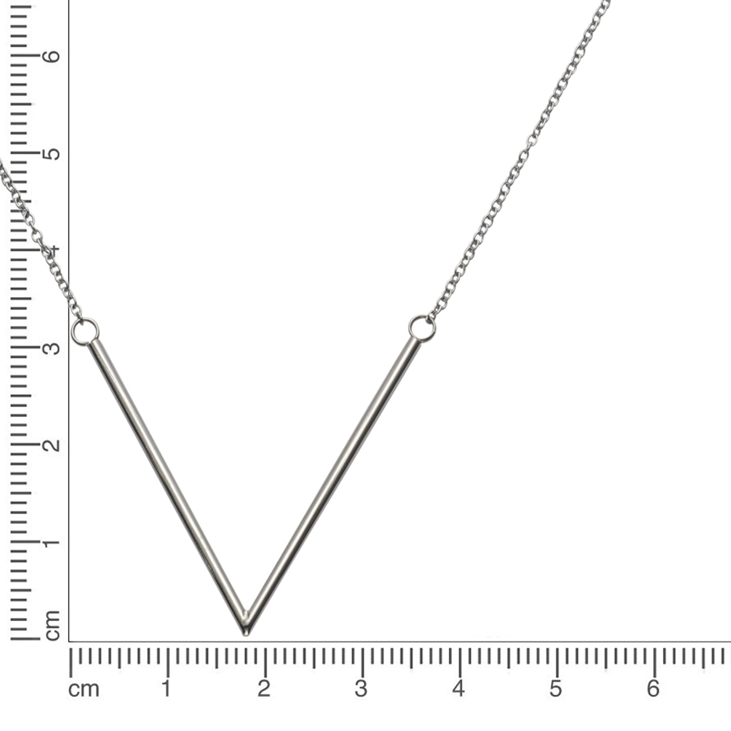 Hals-Kette Erbskette Edelstahl 45cm