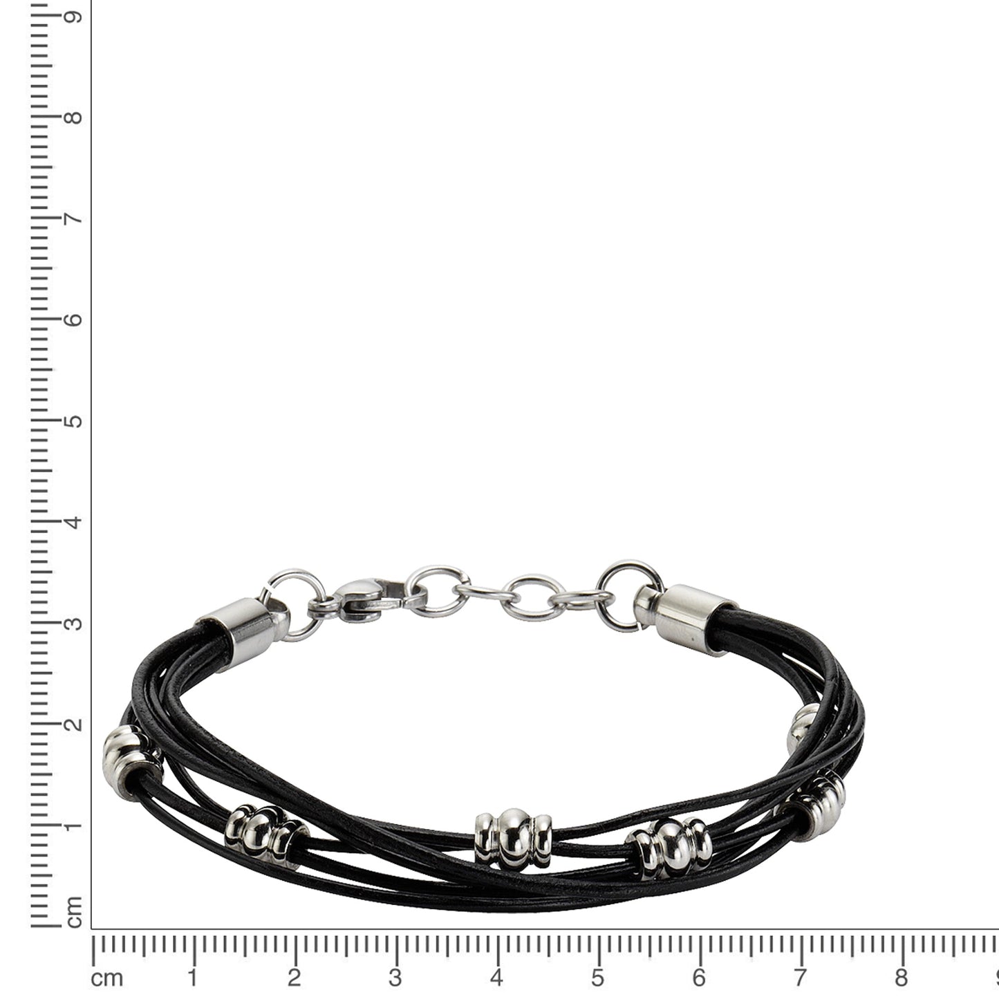 Armband Lederband Edelstahl 19,5cm