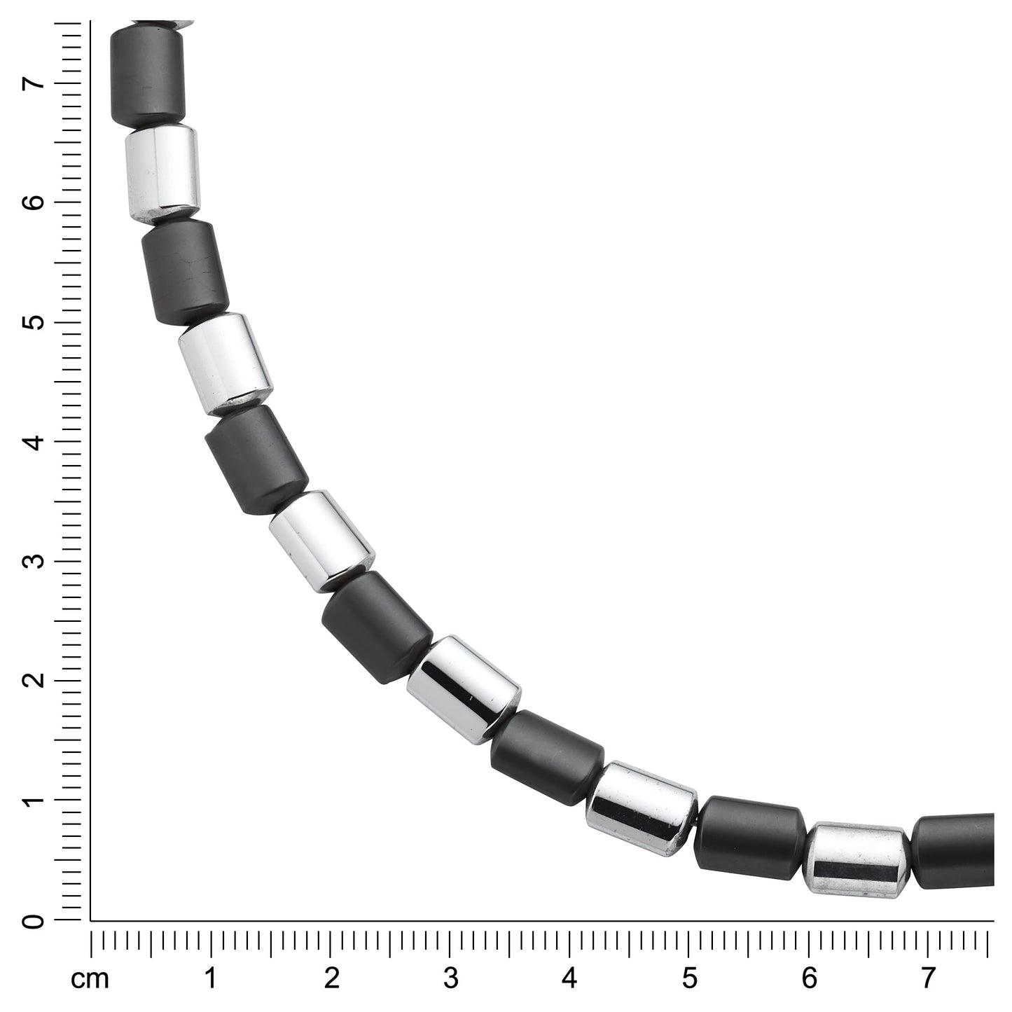 Halskette Gliederkette Edelstahl 45,0cm Hämatit