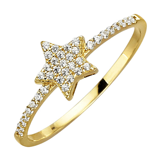 Fascination by Ellen K. - Damen-Ring 375 Gelbgold mit Zirkonia