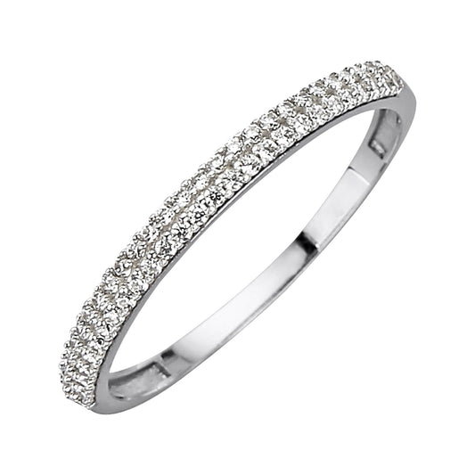 Fascination by Ellen K. - Damen-Ring 375 Weißgold mit Zirkonia