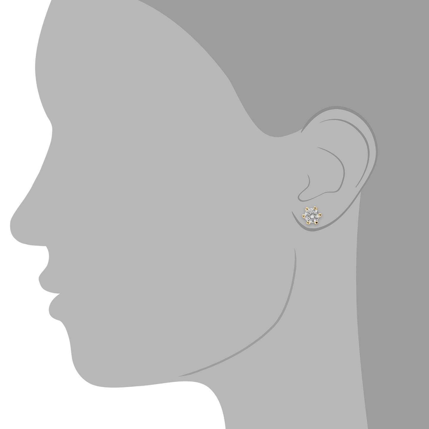Ohrstecker 925/- Sterling Silber vergoldet 0,8cm Zirkonia