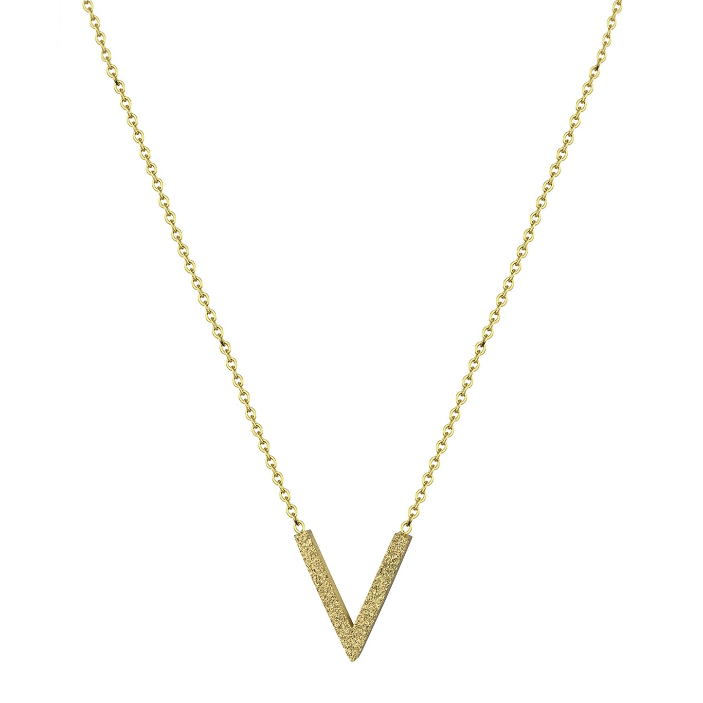 Collier Ankerkette Edelstahl vergoldet 45,0cm