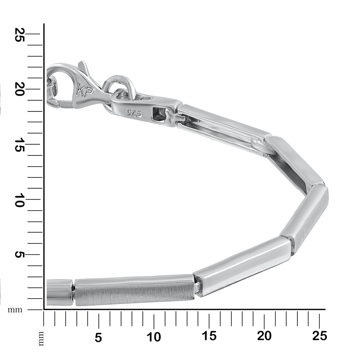 Armband keine / nicht relevant 925/- Sterling Silber rhodiniert 19cm