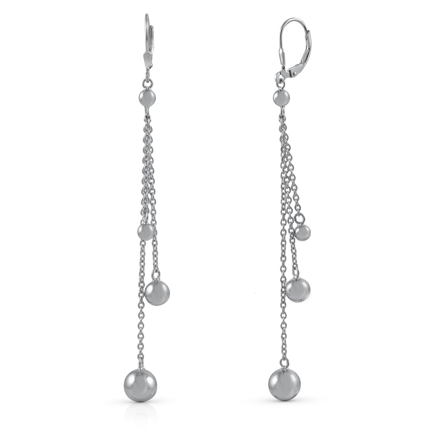 Ohrringe 925/- Sterling Silber rhodiniert 9,2cm ohne