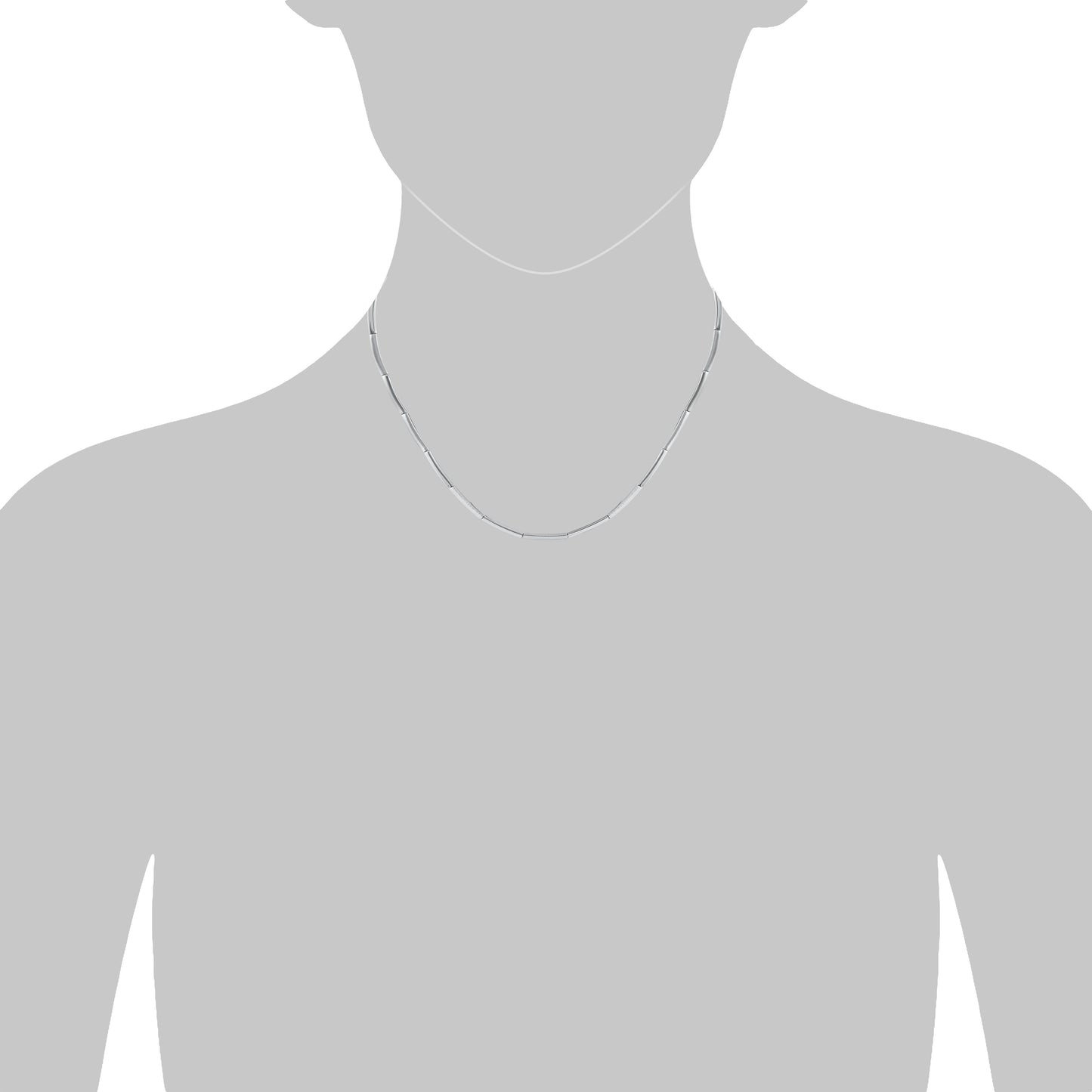 Collier Kugelkette 925/- Sterling Silber rhodiniert 45cm