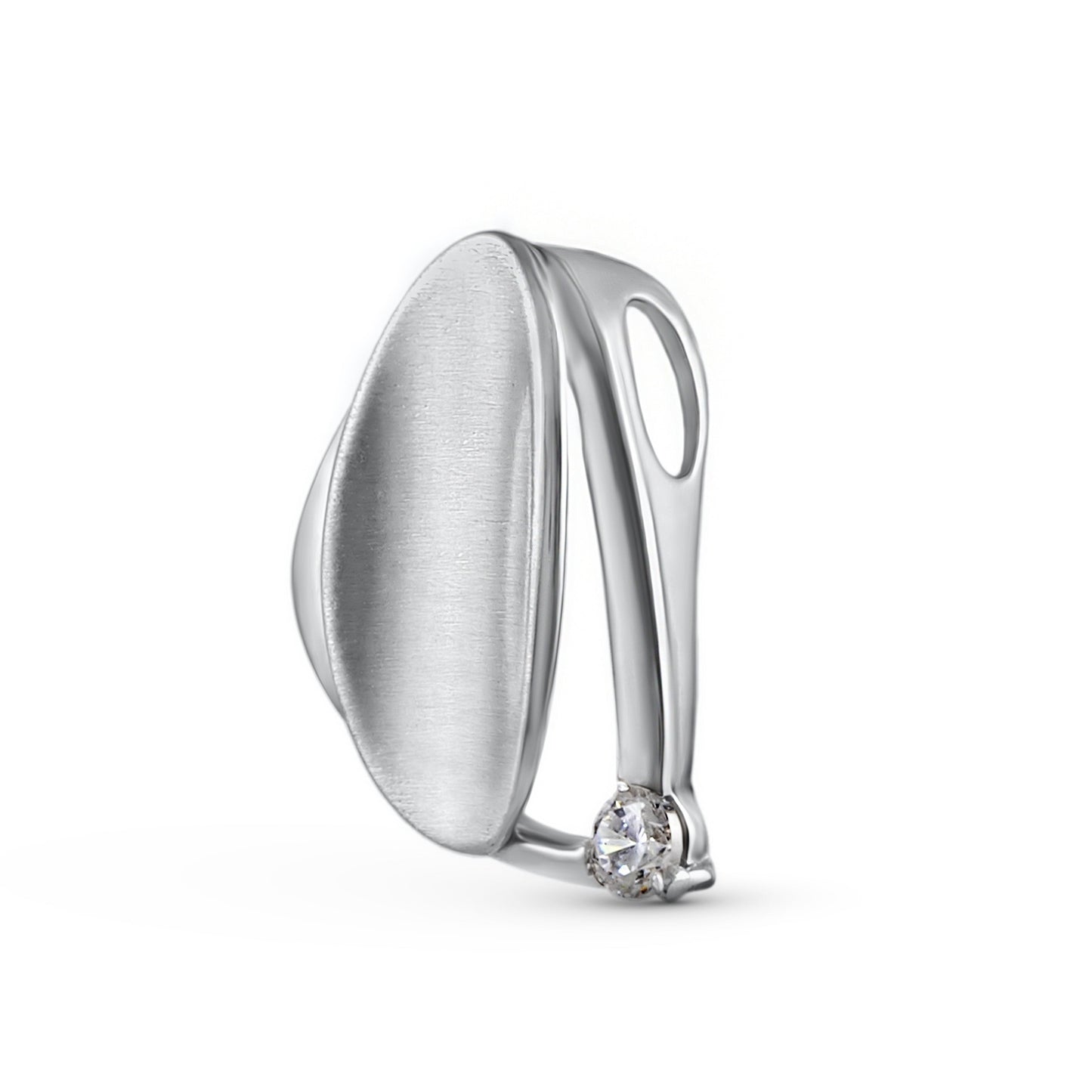Anhänger 925/- Sterling Silber rhodiniert 1,4cm Zirkonia