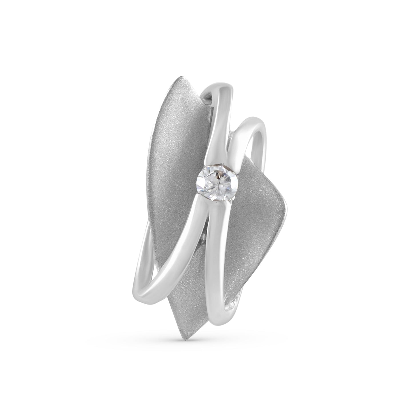 Anhänger 925/- Sterling Silber rhodiniert 1,9cm Zirkonia
