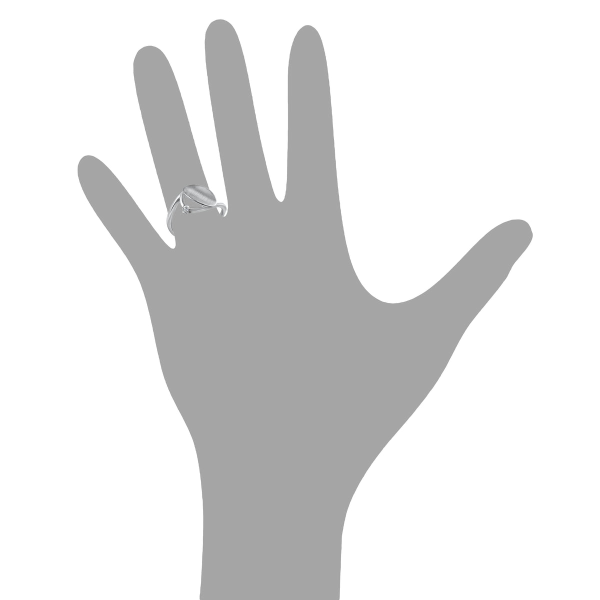 Ring 925/- Sterling Silber rhodiniert Zirkonia