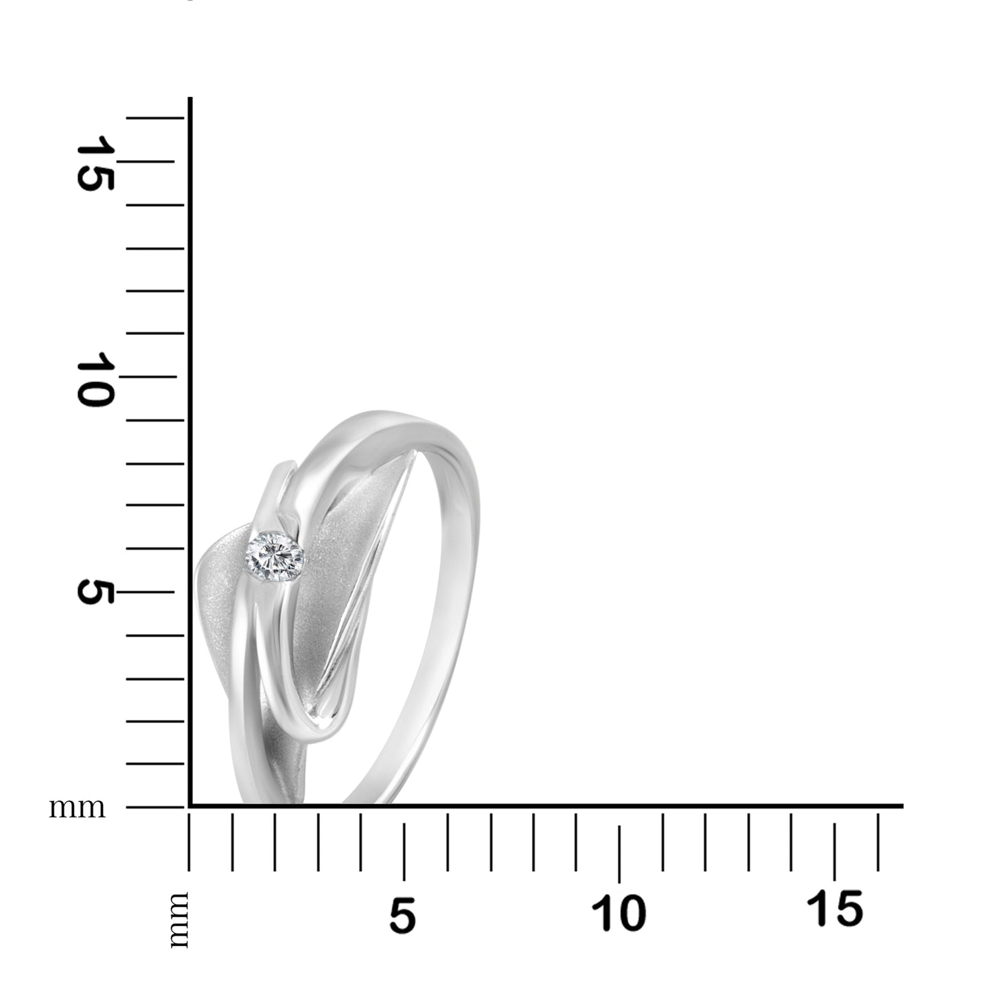 Ring 925/- Sterling Silber rhodiniert Zirkonia