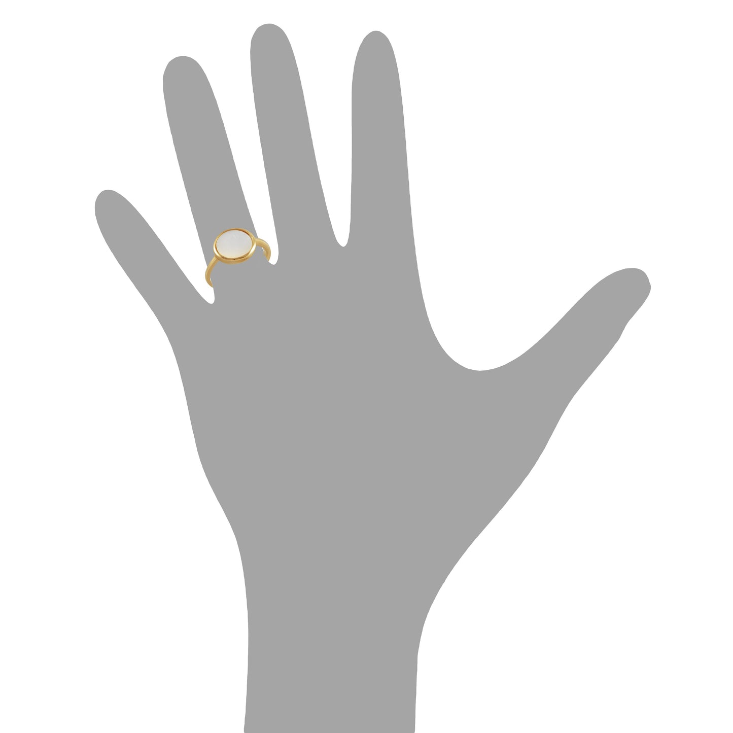 Ring 925/- Sterling Silber vergoldet Perlmutt 1,28ct.