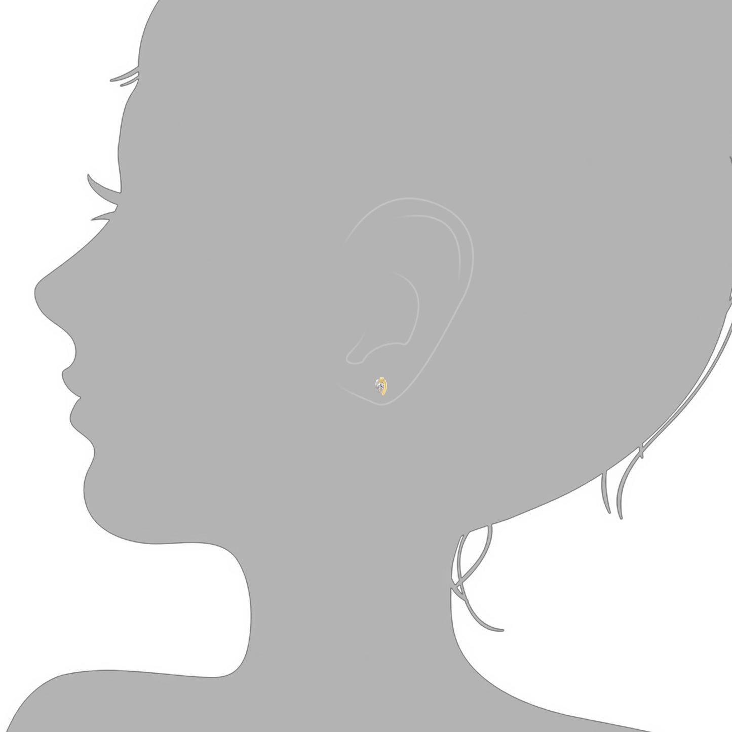 Ohrstecker 333/- Gold 0,8cm Zirkonia