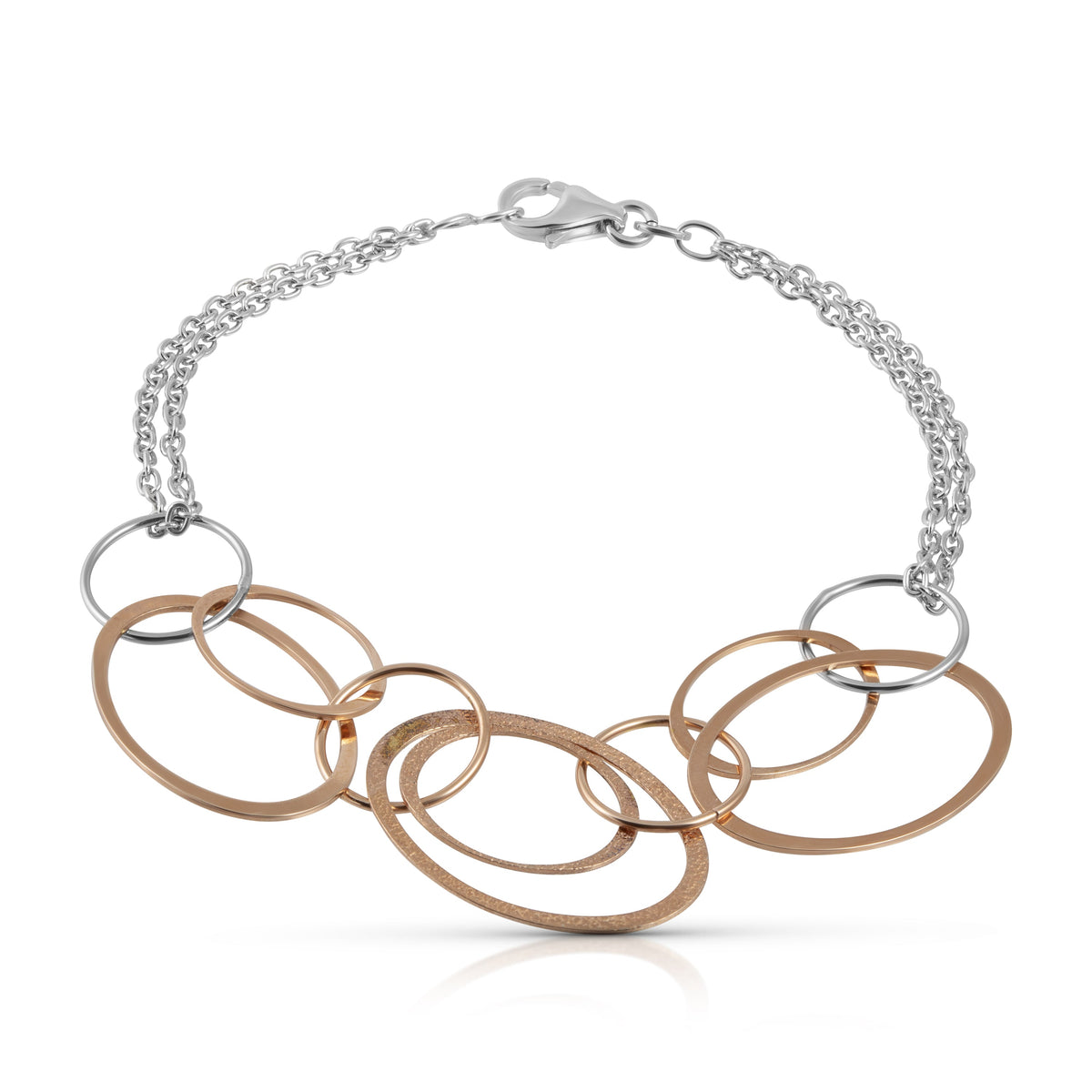 Armband 925/- Sterling Silber rotvergoldet 20cm