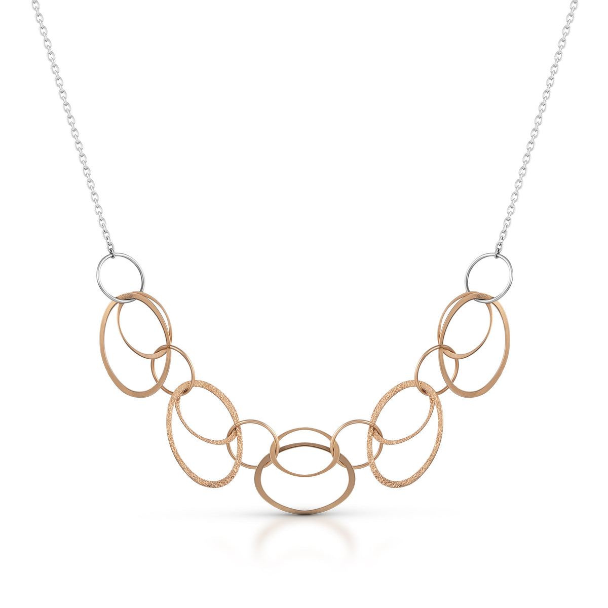 Collier Ankerkette 925/- Sterling Silber rotvergoldet 45,0cm
