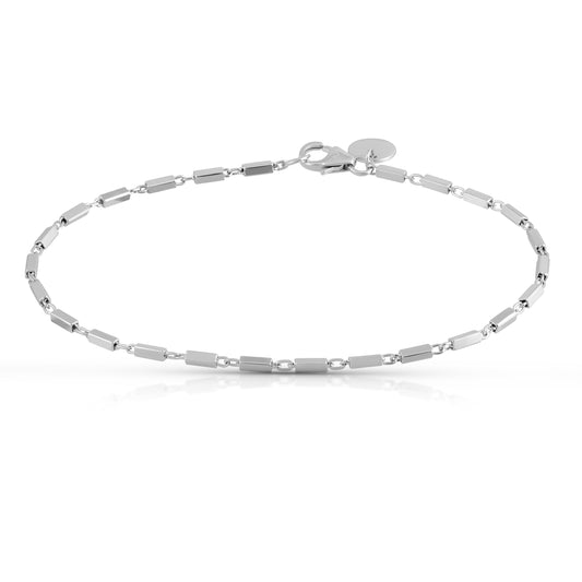 Damen-Armband in 925/- Sterling Silber rhodiniert 19cm